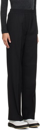 Maison Kitsuné Black Elasticized Trousers