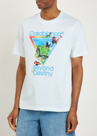Casablanca Tennis Club Icon Beyond Destiny Printed Cotton T-shirt White