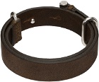 Diesel Brown A-Aron Leather Bracelet