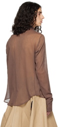 Ludovic de Saint Sernin Brown Slim Shirt