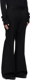 Ann Demeulemeester Black Leek Relaxed Bootcut Trousers