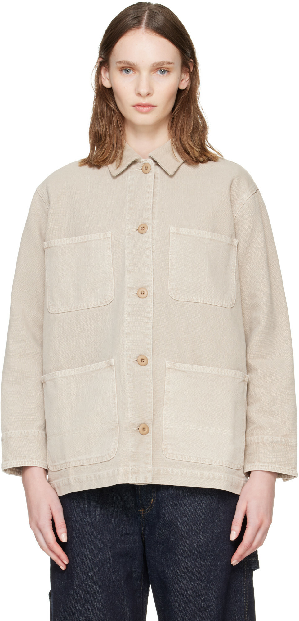 A.P.C. Beige Mina Chore Jacket