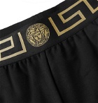 Versace - Slim-Fit Tapered Stretch-Modal Tapered Sweatpants - Black