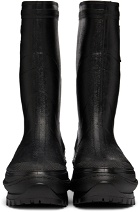 Dolce & Gabbana Black 'DG' Logo Rubber Boots
