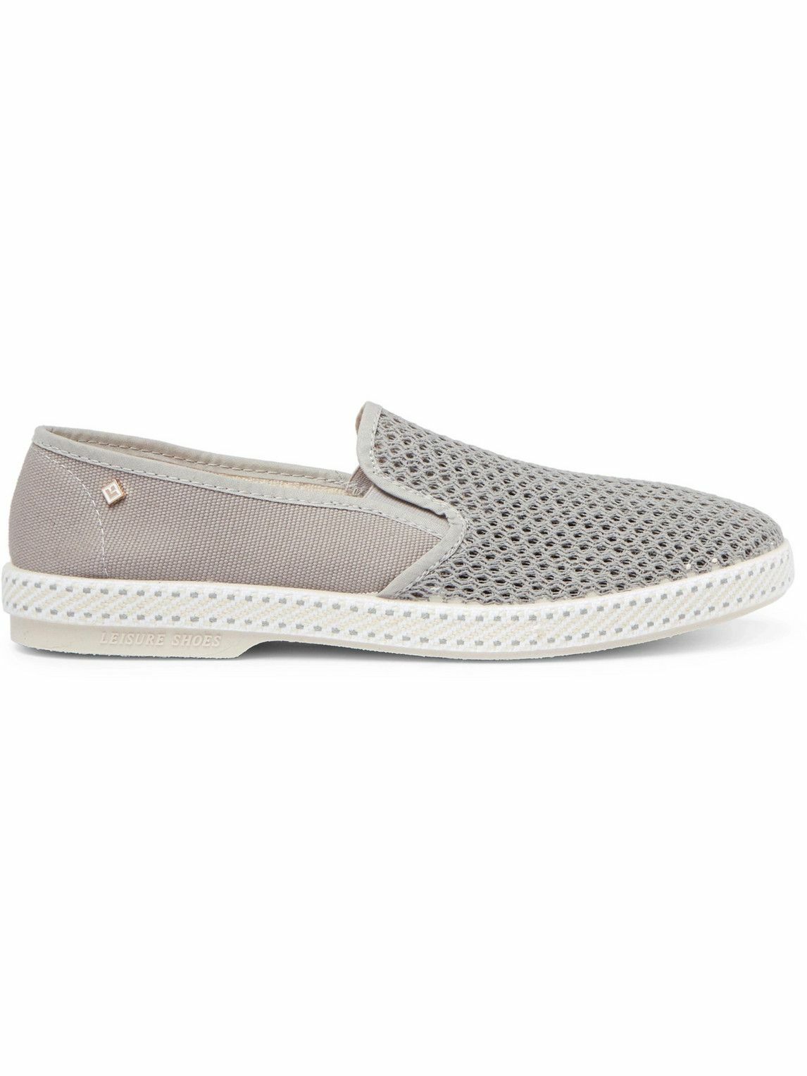 RIVIERAS - Cotton-Mesh and Canvas Espadrilles - Gray