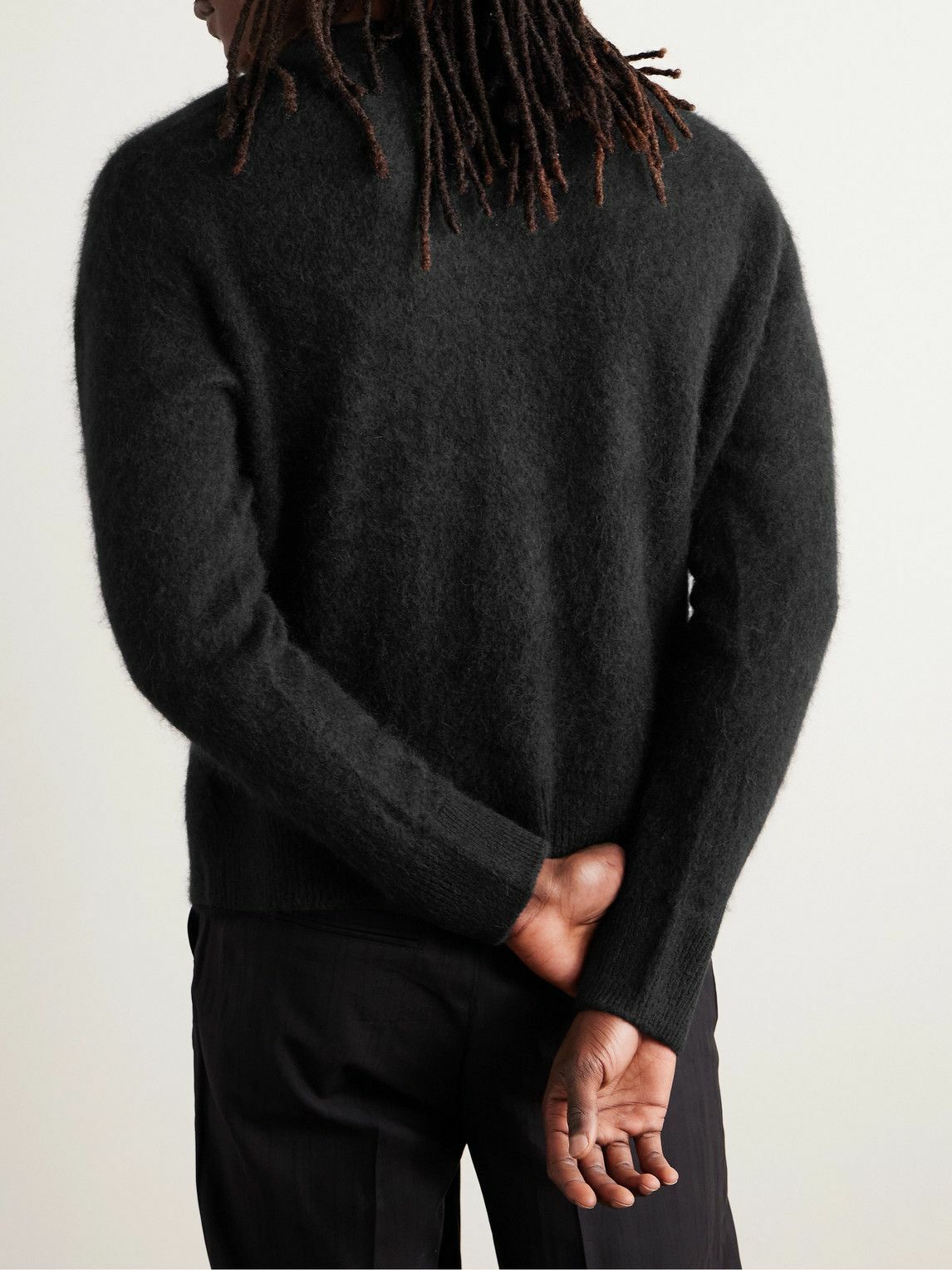 Kaptain Sunshine - Brushed Royal Alpaca Sweater - Black