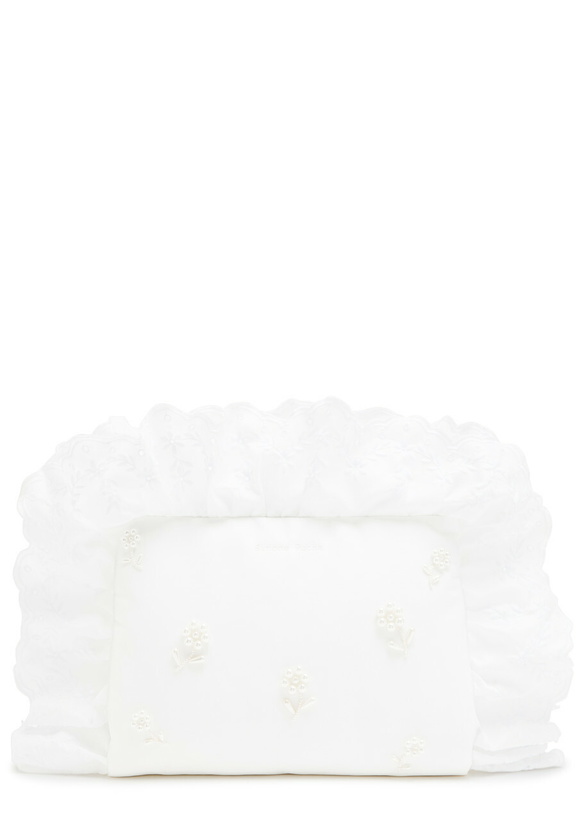 Photo: Simone Rocha Pillowcase Embroidered Padded Clutch - White - One Size