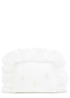 Simone Rocha Pillowcase Embroidered Padded Clutch - White - One Size