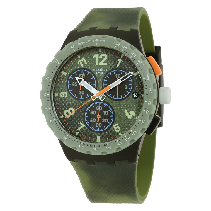 Photo: Swatch Midday Camo Chronograph Quartz Green Dial Watch SUSB423