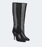 Alaïa Mesh knee-high boots