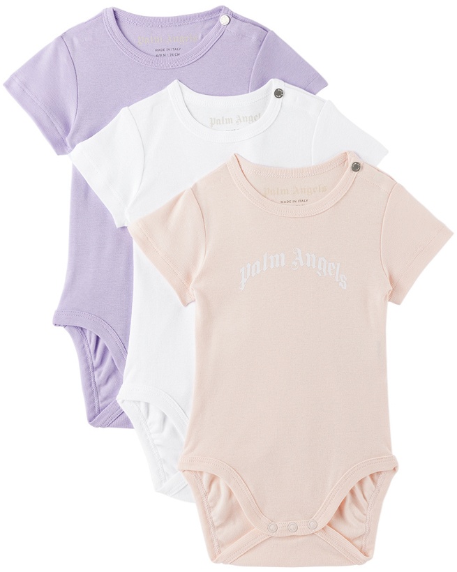 Photo: Palm Angels Three-Pack Multicolor Bodysuits
