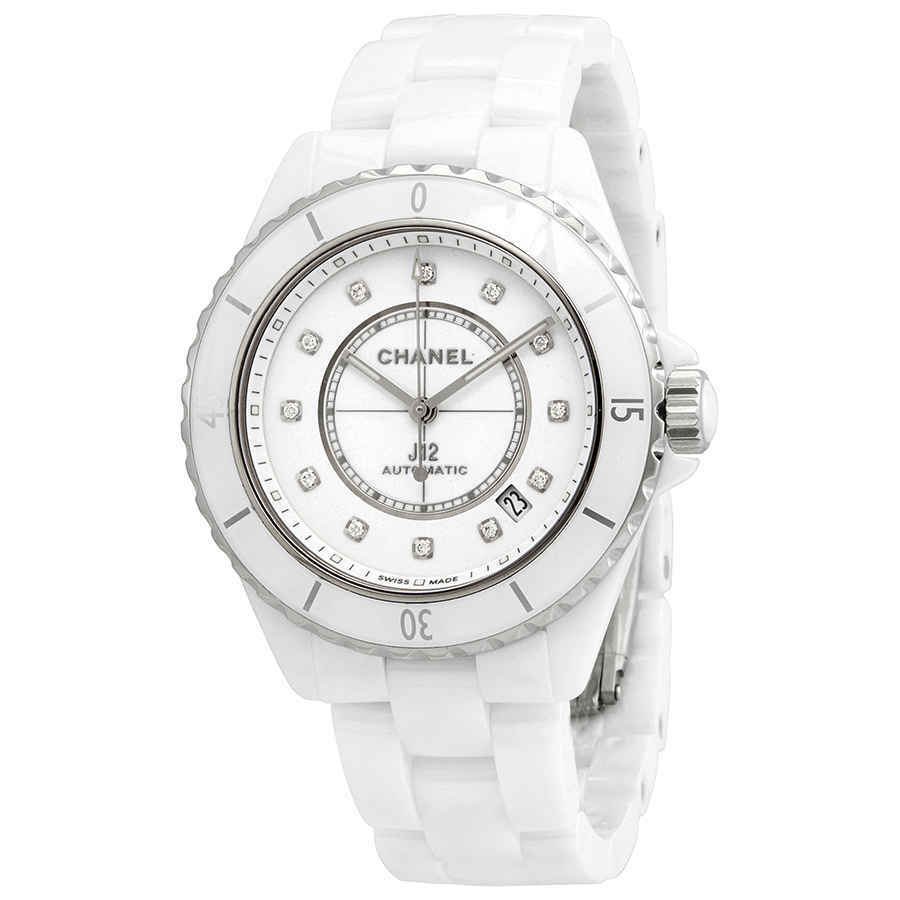Chanel J12 Diamond White Dial Ladies Watch H5705