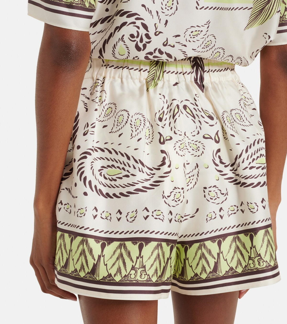 Tory Burch Printed silk shorts