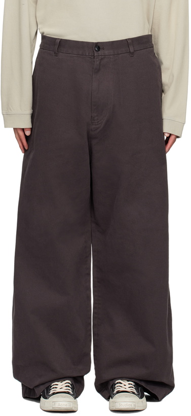 Photo: Acne Studios Gray Loose-Fit Trousers