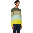 Maison Kitsune Multicolor Merino Rainbow Stripes Sweater