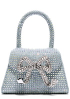 Self-portrait Micro Crystal-embellished Denim top Handle bag - Blue - One Size