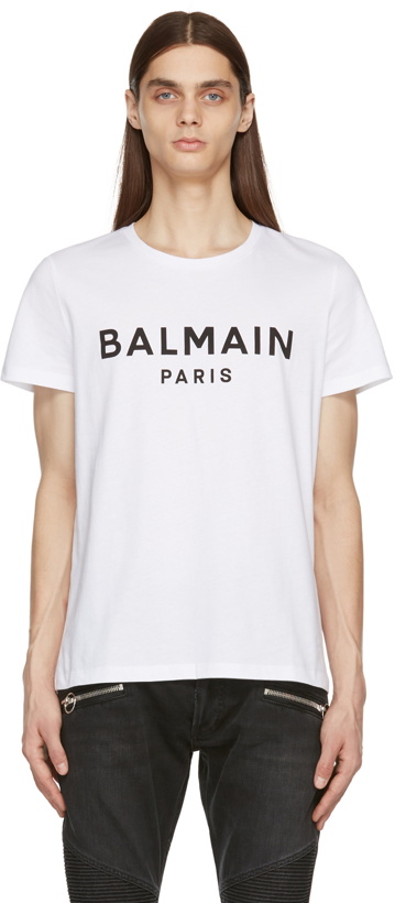 Photo: Balmain White Logo T-Shirt