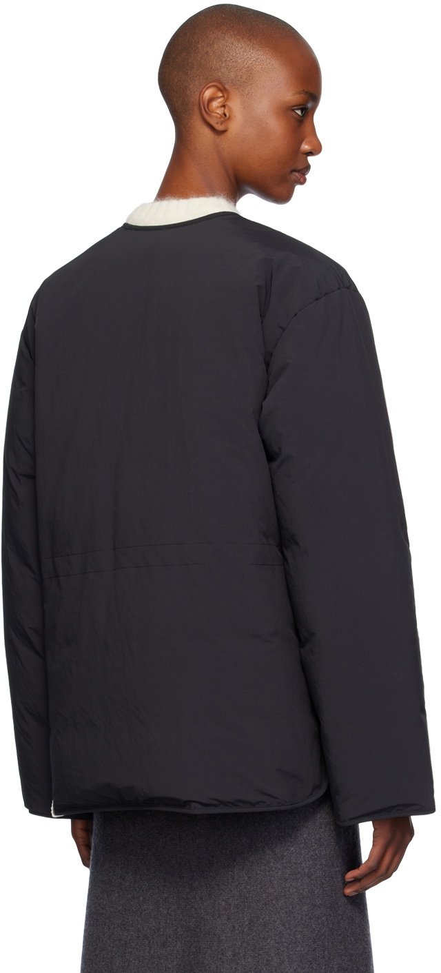 Jil Sander Black Y-Neck Down Jacket
