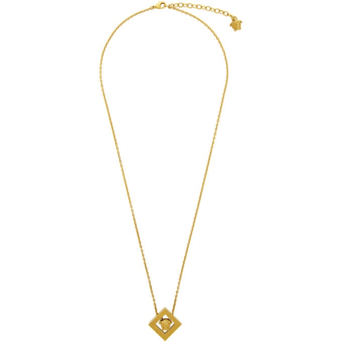 Photo: Versace Gold Rhombus Pendant Necklace