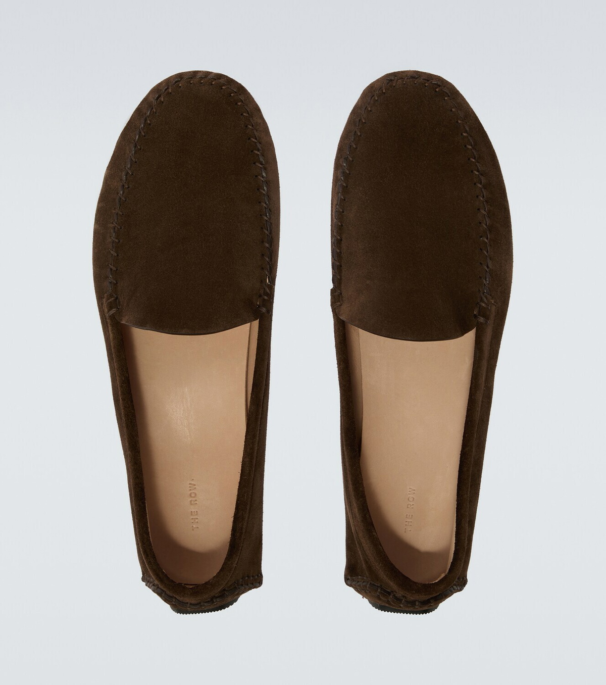 The Row New Lucca suede slip-on shoes