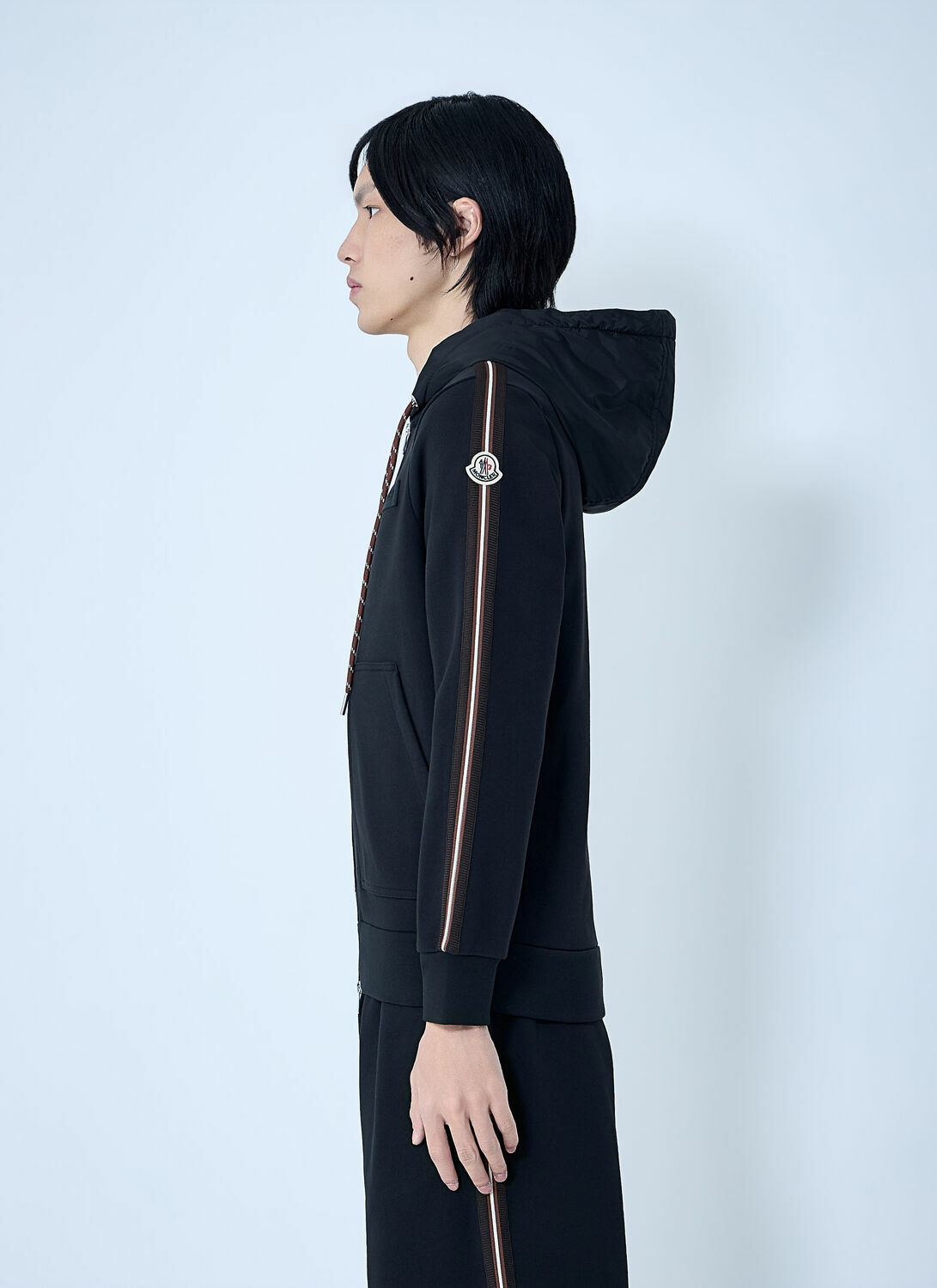 Moncler Zip-Up Hoodie with Logo Detail