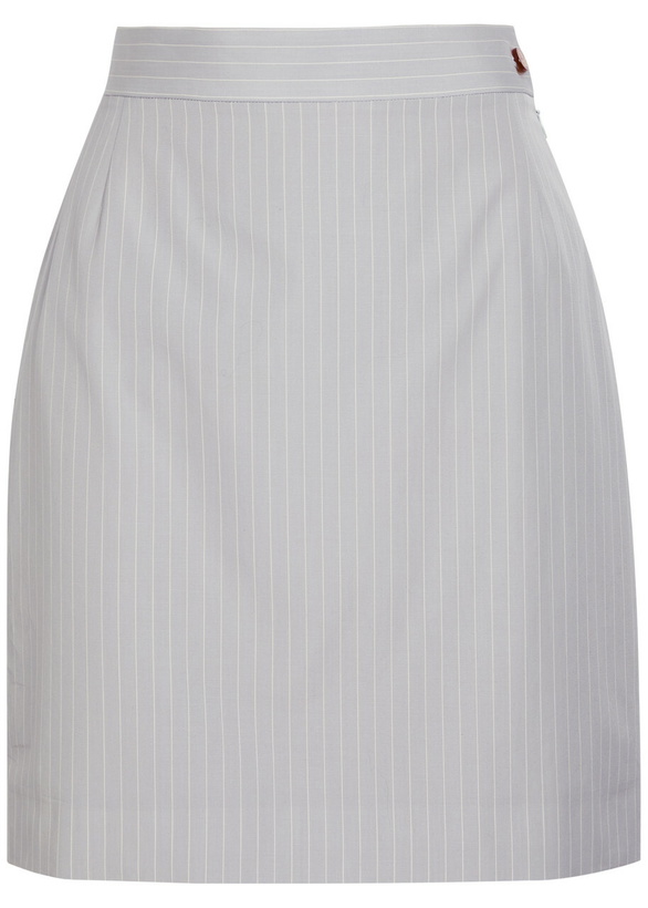 Photo: Vivienne Westwood Crotch 45 Pinstripe Cotton Skirt Grey