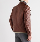 Kingsman - Burnished-Leather Jacket - Brown