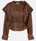 Isabel Marant Erine belted leather jacket