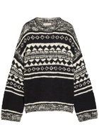 Free People Dani Patterned Cotton-blend Jumper Black