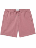 Mr P. - Straight-Leg Cotton and Linen-Blend Drawstring Shorts - Pink