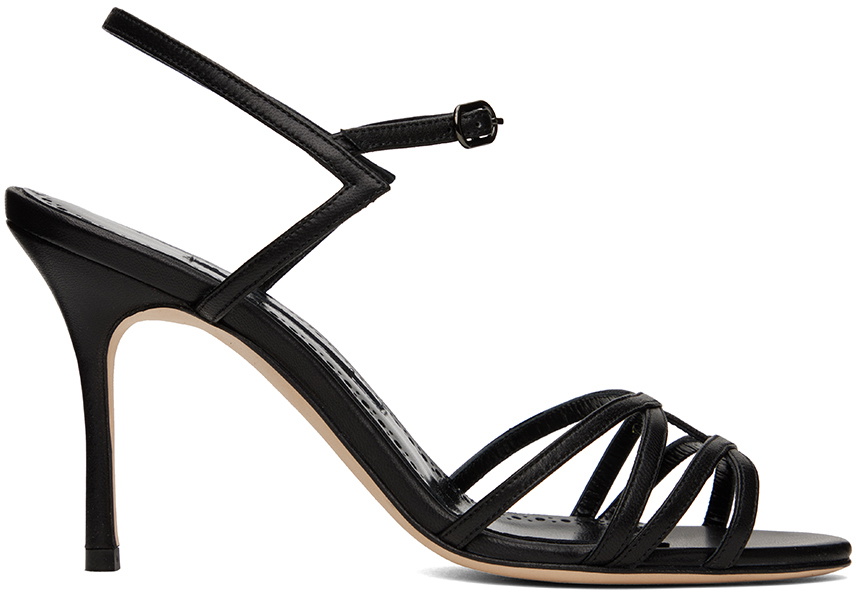 Manolo Blahnik Black Solisa Heeled Sandals Manolo Blahnik