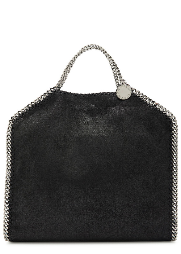 Photo: Stella Mccartney Falabella 3 Chain Faux Suede Tote bag - Black - One Size