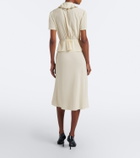 Prada Embellished silk crêpe midi dress