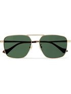 GUCCI - Aviator-Style Gold-Tone Sunglasses