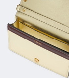 Versace Medusa Small metallic leather clutch