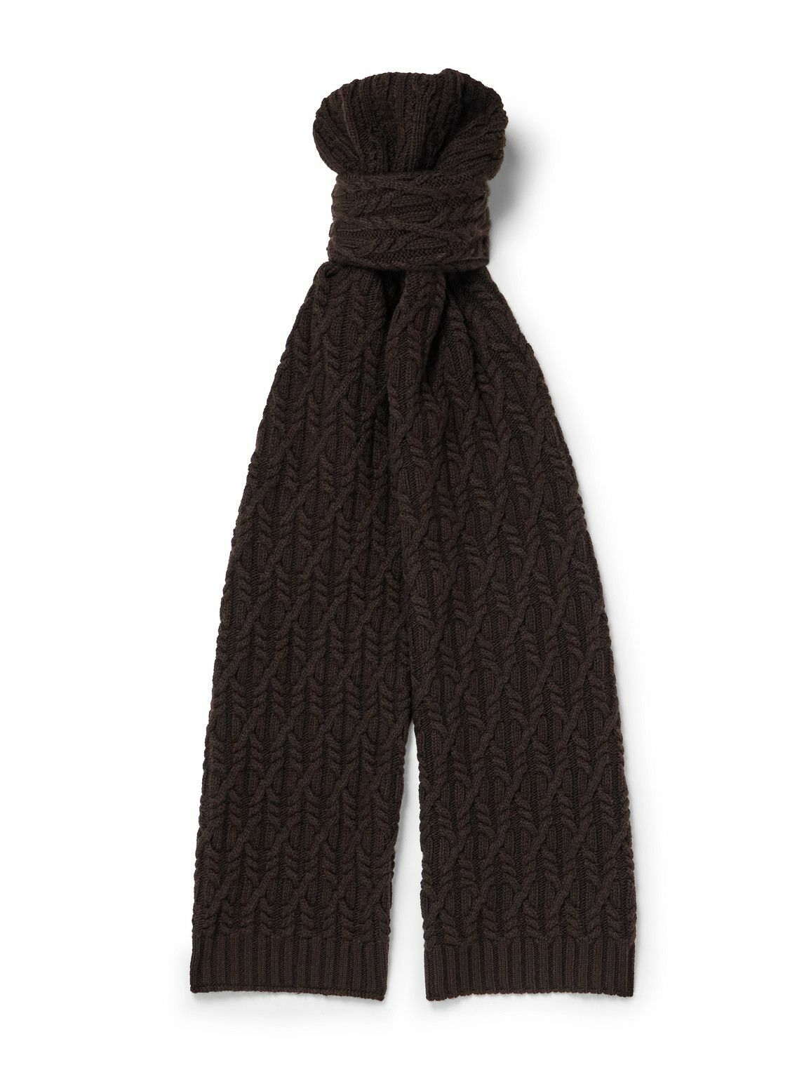 Mr P. - Cable-Knit Wool Scarf