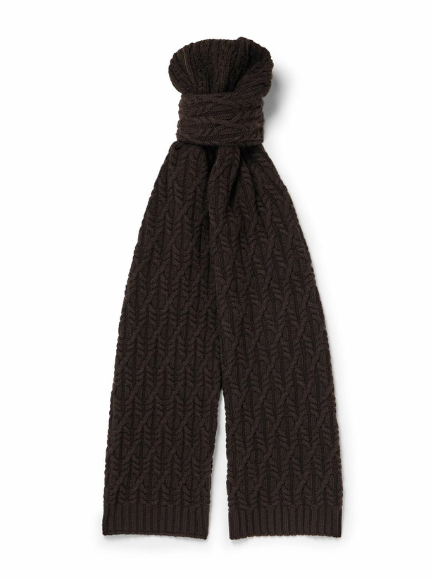 Photo: Mr P. - Cable-Knit Wool Scarf