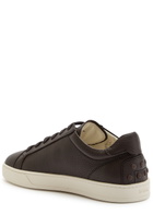 Tods Pebbled Leather Sneakers Brown
