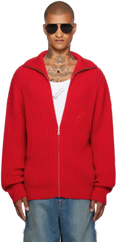 Photo: LU'U DAN Red Slacker Rib Sweater