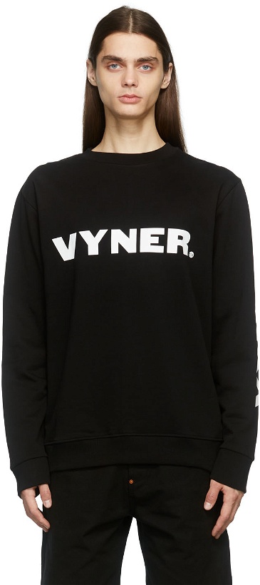 Photo: Vyner Articles Black Logo Print Sweatshirt