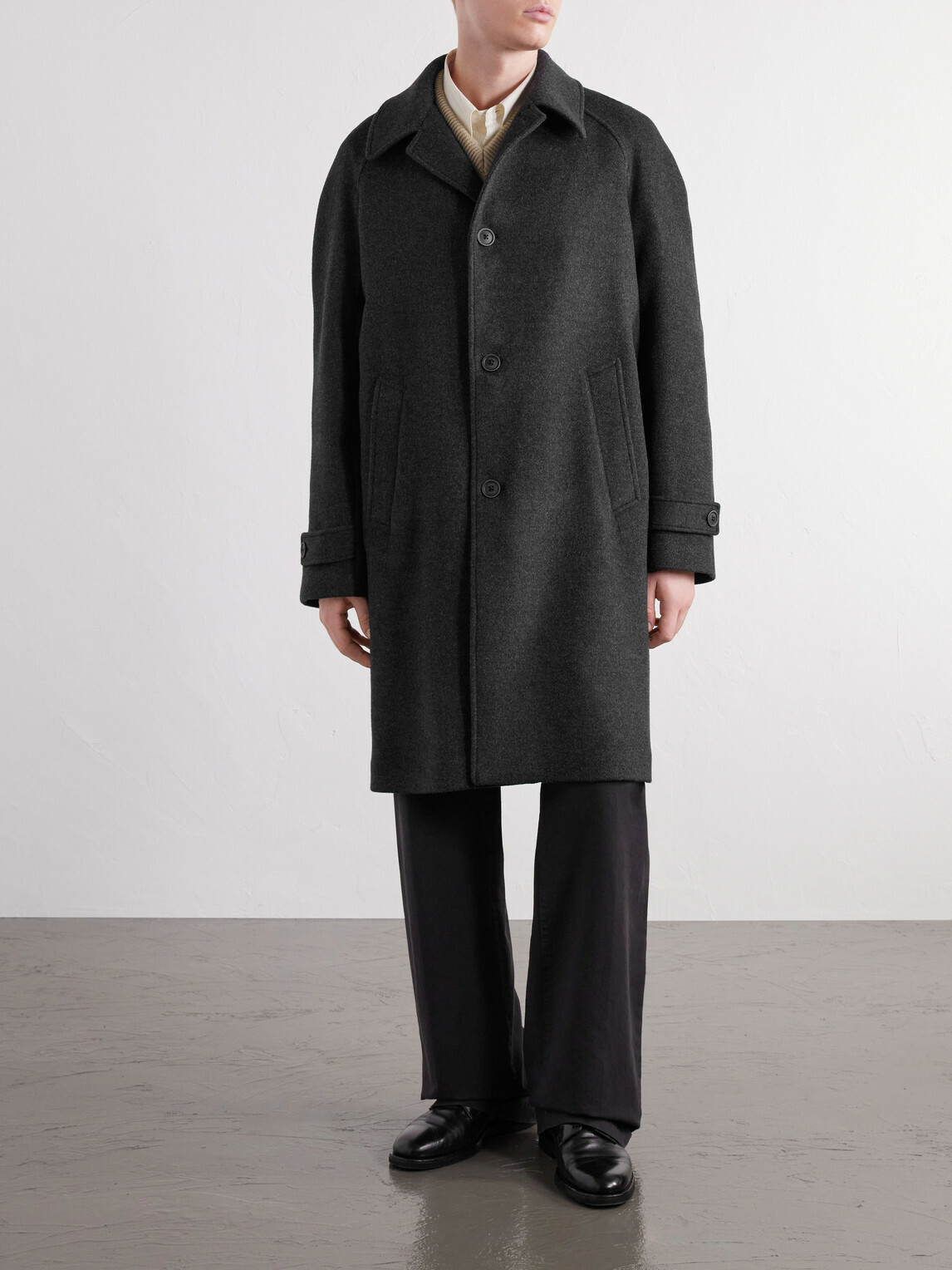 Herno - Wool-Blend Twill Coat - Gray
