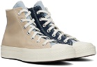 Converse Beige & Navy Chuck 70 Tri-Panel Sneakers