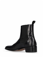 TOM FORD - 40mm Burnished Leather Ankle Boots