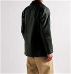 Barbour White Label - Bedale Corduroy-Trimmed Waxed-Cotton Jacket - Green