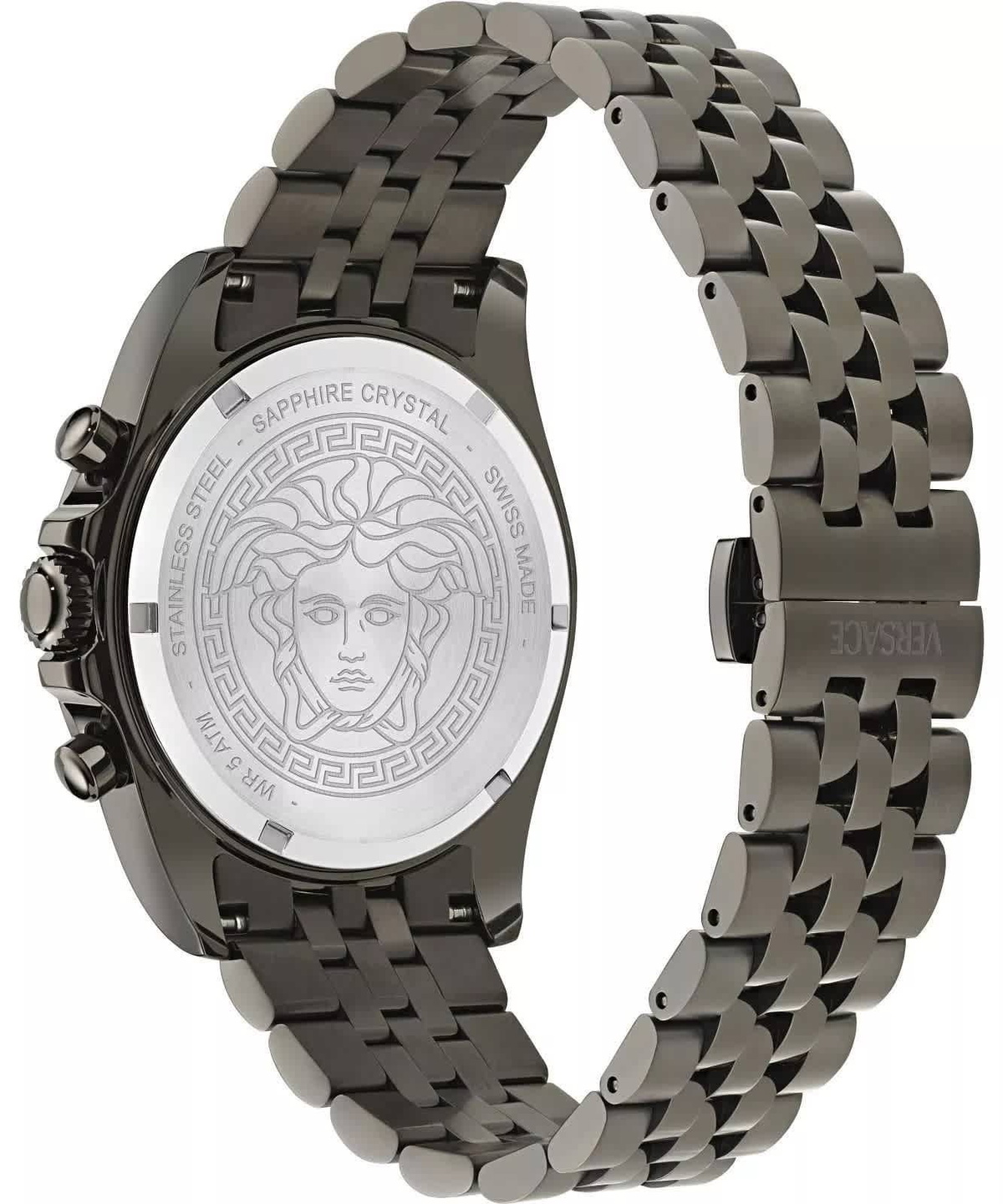 Versace Greca Chrono Wave Quartz Blue Dial Mens Watch VE0H00625