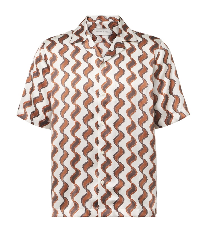 Photo: Frescobol Carioca Roberto printed silk bowling shirt