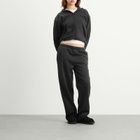 SKIMS Women's Cotton Fleece Classic Zip Up Hoodie in Onyx