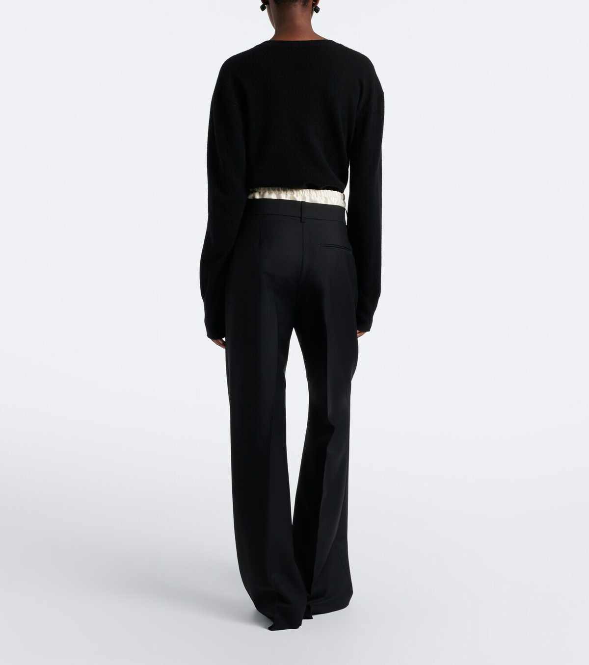 Róhe Wool and mohair wide-leg pants