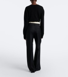 Róhe Wool and mohair wide-leg pants