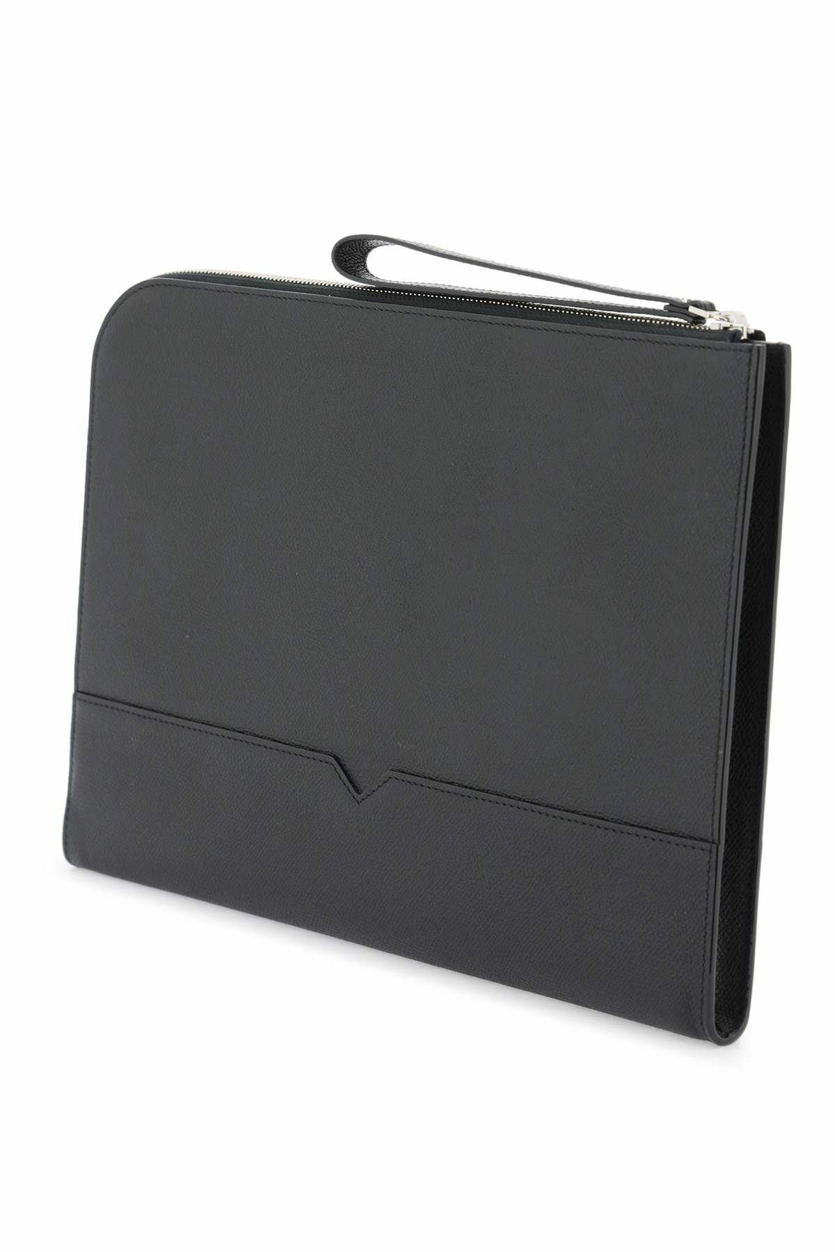 VALEXTRA leather document holder Black